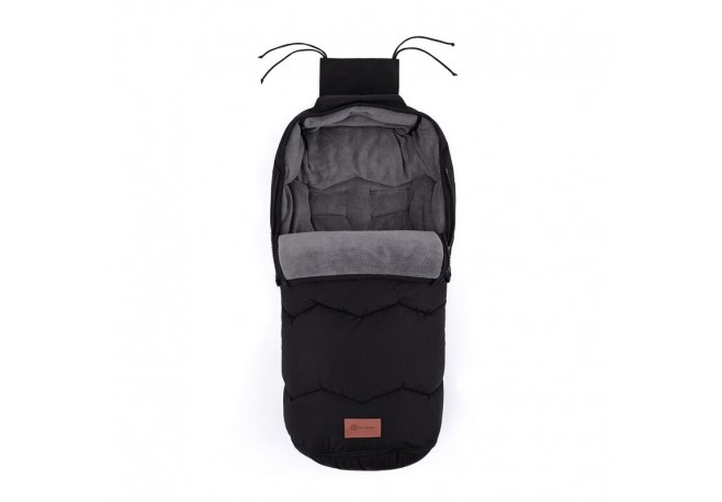 Petite&Mars - Sac de iarna impermeabil Pentru patut carucior si scaun auto 4 in 1 Universal 82x49 cm Warmy Negru