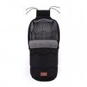 Petite&Mars - Sac de iarna impermeabil Pentru patut carucior si scaun auto 4 in 1 Universal 82x49 cm Warmy Negru