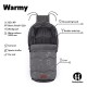 Petite&Mars - Sac de iarna impermeabil Pentru patut carucior si scaun auto 4 in 1 Universal 82x49 cm Warmy Negru