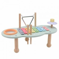 Joueco - Masuta muzicala multifunctionala din lemn certificat FSC Cu accesorii 448 x 225 x 245 cm Multicolora