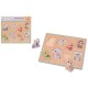Joueco - Puzzle din lemn certificat FSC Familia Wildies 30 x 27 cm 8 piese Multicolor