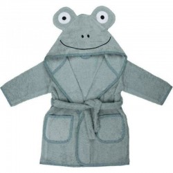 Halat de baie cu urechi Frog Cu buzunare Cu cordon Bubaba 4 - 6 ani Marime 110/116 Green