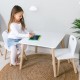 Set masuta si doua scaune pentru copii Athena Din lemn FreeON Alb
