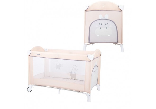 Patut pliant cu un nivel Ballon Cu intrare laterala cu fermoar 2 roti 120x60 cm Conform cu standardul european de securitate EN 