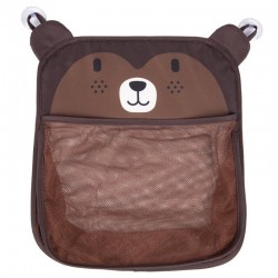 Saculet pentru jucariile de baie Bear Cu sistem de prindere cu ventuze Dimensiune 32x38 cm FreeON