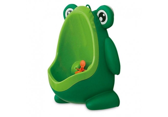 Pisoar baieti Frog Cu ventuze Cu tinta rotativa FreeON Green