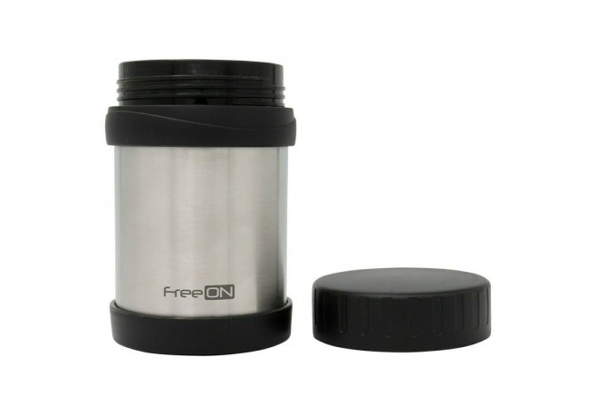 Termos pentru mancare solida Din otel inoxidabil 350 ml FreeON Gri