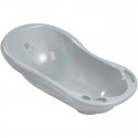 Cadita ergonomica de baie cu dop de scurgere Stars 84 x 49 x 30 cm Keeeper Grey