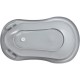 Cadita ergonomica de baie cu dop de scurgere Stars 84 x 49 x 30 cm Keeeper Grey