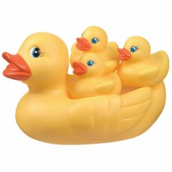 Set de joaca de baie Ratusca cu trei bococi Fara gauri Playgro