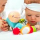 Jucarie zornaitoare si de dentitie cu activitati Cu jucarii de dentitie Cu margele Cu diferite texturi Clip Clop Activity Rattle