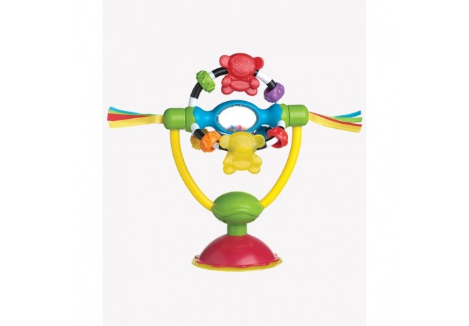 Jucarie pentru scaunul de masa Cu ventuza Cu activitati Rotativa High chair Spinning Toy 19.5 cm Playgro