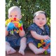 Minge cu activitati pentru bebelusi Cu margele de dentitie Cu oglinda Play And Learn Ball 14 Cm Playgro