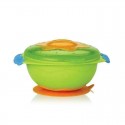 Nuby - Bol cu ventuza si capac 9 luni+ 300 ml Verde