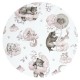 Qmini - Aparatoare pentru patut 120X60 cm Din bumbac certificat Oeko Tex Standard 100 180x30 cm Cu panglici Teddy Bear and Frien