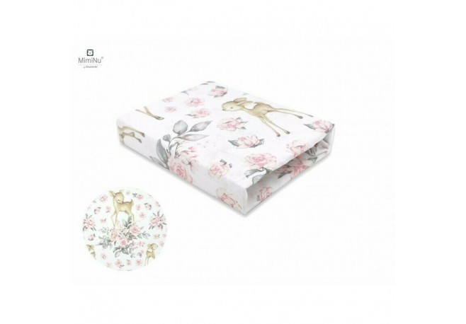 MimiNu - Cearceaf cu elastic pentru patut co-sleeper Theo Dimensiune 85 x 46 cm Din bumbac certificat Oeko Tex Standard 100 Swee