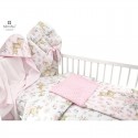 MimiNu - Set pentru bebelusi 6+1 piese Cu paturica de infasat Prosop Paturica Cearceaf 120x60 cm Fata de perna Husa pilota Jucar