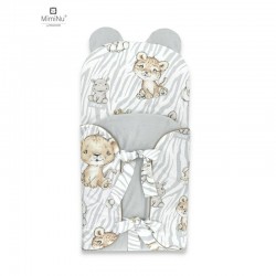 MimiNu - Sac de dormit multifunctional Cu urechi si panglici Din bumbac si tesatura pufoasa din catifea Materiale certificate Oe