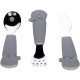 Set de 3 tacamuri din inox inoxidabil Cu manere din silicon fara BPA 6 luni + Elephant Conform cu standardul european de securit