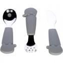 Set de 3 tacamuri din inox inoxidabil Cu manere din silicon fara BPA 6 luni + Elephant Conform cu standardul european de securit