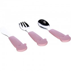 Set de 3 tacamuri din inox inoxidabil Cu manere din silicon fara BPA 6 luni + Elephant Conform cu standardul european de securit