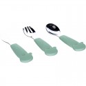 Set de 3 tacamuri din inox inoxidabil Cu manere din silicon fara BPA 6 luni+ Elephant Conform cu standardul european de securita