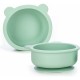 Bol din silicon fara BPA Cu ventuza 6 luni + Conform cu standardul european de securitate EN14372:2004 FreeON Bear Mint
