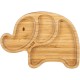 Farfurie compartimentata din bambus Cu ventuza Conform cu standardul european de securitate EN 14372:2004 FreeON Elephant