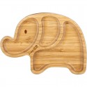 Farfurie compartimentata din bambus Cu ventuza Conform cu standardul european de securitate EN 14372:2004 FreeON Elephant