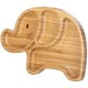 Farfurie compartimentata din bambus Cu ventuza Conform cu standardul european de securitate EN 14372:2004 FreeON Elephant