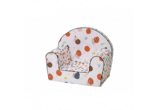 Fotoliu din burete pentru copii Snail Dimensiune 43 x 47 x 34 cm Bubaba 9 luni - 5 ani Cu Husa detasabila