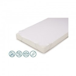 Petite&Mars - Protectie impermeabila Pentru saltele de 120x60 Cu benzi elastice Alb