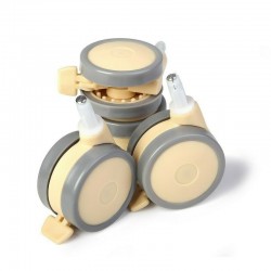 Set 4 roti pentru patut YappyKids Bej