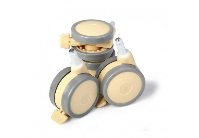Set 4 roti pentru patut YappyKids Bej