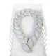 Protectie laterala pentru patut Tip Bumper impletit YappyGum Utilizabil si ca baby nest Din tricot YappyKids Lungime 240 cm Grey