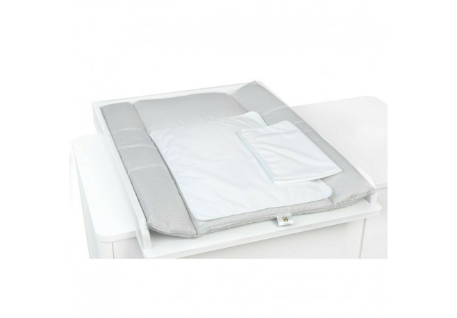 Saltea de infasat YappyNatureGrey cu doua cearceafuri impermeabile YappyKids 73x55 cm Gri