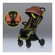 Lionelo - Carucior sport Cloe De la nastere Cu accesorii Cadru din aluminiu 0-22 kg Usor Pliabil cu o singura mana Ideal pentru 