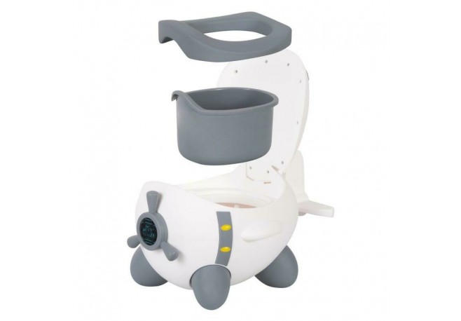 Olita copii In forma de avion Potty Plane FreeON 32 cm x 28 cm x 41 cm White/Grey