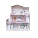 Casuta de papusi din lemn Dimensiune mare 70 x 24 x 70 cm Construita pe 3 niveluri cu 3 camere Accesorizata cu mobilier Free2Pla