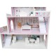 Casuta de papusi din lemn Dimensiune mare 70 x 24 x 70 cm Construita pe 3 niveluri cu 3 camere Accesorizata cu mobilier Free2Pla