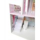 Casuta de papusi din lemn Dimensiune mare 70 x 24 x 70 cm Construita pe 3 niveluri cu 3 camere Accesorizata cu mobilier Free2Pla