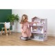 Casuta de papusi din lemn Dimensiune mare 70 x 24 x 70 cm Construita pe 3 niveluri cu 3 camere Accesorizata cu mobilier Free2Pla