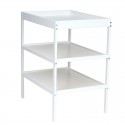 Qmini - Masuta de schimbat Cu 2 polite pentru depozitare Potrivita pentru saltelute de infasat de 70x50 cm Inaltime 86 cm Alb