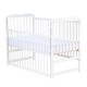 Qmini - Patut din lemn Agata 120x60 cm Cu laterala culisanta Din lemn de pin Stabil si rezistent Inaltime saltea reglabila pe 3 