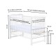 Qmini - Patut din lemn Agata 120x60 cm Cu laterala culisanta Din lemn de pin Stabil si rezistent Inaltime saltea reglabila pe 3 