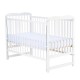 Qmini - Patut din lemn Agata 120x60 cm Cu laterala culisanta Din lemn de pin Stabil si rezistent Inaltime saltea reglabila pe 3 