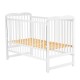 Qmini - Patut din lemn Agata 120x60 cm Cu laterala culisanta Din lemn de pin Stabil si rezistent Inaltime saltea reglabila pe 3 
