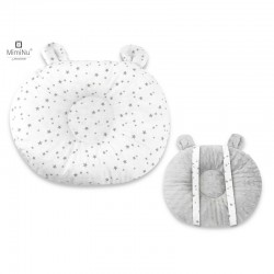 MimiNu - Perna bebelusi Ursulet Multifunctionala Cu doua fete Tesatura pufoasa minky si bumbac Materiale certificate Oeko Tex St