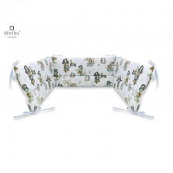 MimiNu - Aparatoare pentru patut 120x60 cm Din bumbac certificat Oeko Tex Standard 100 Cu inaltimea de 30 cm Cu panglici Design 