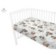 MimiNu - Cearceaf cu elastic pentru patut 120X60 cm Din bumbac certificat Oeko Tex Standard 100 Design Pirates Natural